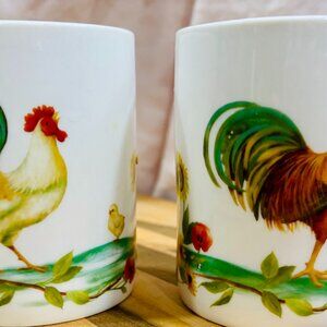 Pfaltzgraff Rooster Meadow Mugs